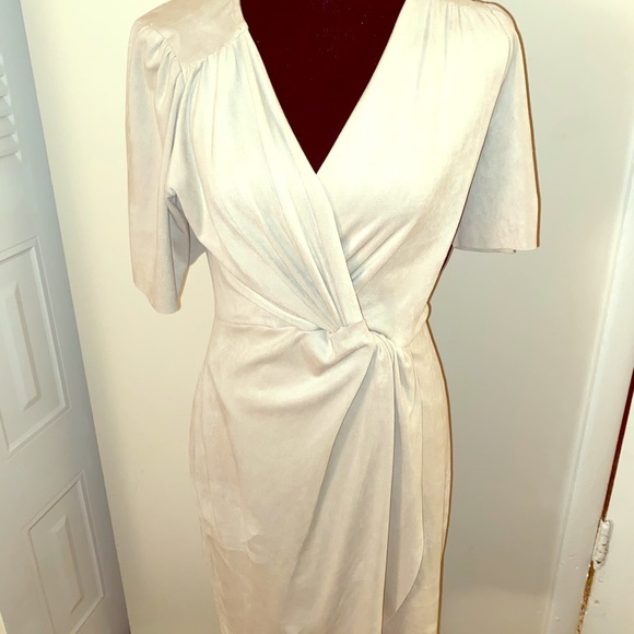 beige dress zara